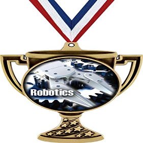 Robotics Trophy Cup Medal Gold, 3" Science STEM Computer Prizes, Kids Science Fair Trophy Medal Awards 20 Pack Prime