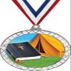 Bible Camp White Trellis Medal Silver, 2.5" Religious Bible Prizes, Kids Bible Trophy Medal Awards 50 Pack Prime view 1