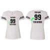 CRAZYDAISYWORLD Customized Lady Cotton Jersey - Your Own Personalized 2 Side Custom Cotton Women - Custom Team Uniform Large White view 1