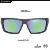 Leupold Switchback Performance Eyewear with Matte Black Frames and Emerald Mirror Polarized Lenses view 2