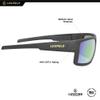 Leupold Switchback Performance Eyewear with Matte Black Frames and Emerald Mirror Polarized Lenses view 3
