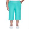 Alfred Dunner Women's Miami Beach Solid Capri - Plus Size, Turquoise, 18 Plus view 1