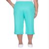 Alfred Dunner Women's Miami Beach Solid Capri - Plus Size, Turquoise, 18 Plus view 2