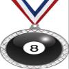 Billiards White Trellis Medal Silver, 2.5" Billiards 8 Ball Prizes, Kids 8 Ball Pool Trophy Medal Awards 50 Pack Prime view 1