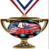 4th of July Trophy Cup Medal Gold, 3" Fourth of July Prizes, Kids Holiday Trophy Medal Awards 50 Pack Prime view 1