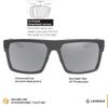 Leupold Becnara Performance Eyewear with Matte Black/Gloss Black Frames and Shadow Gray Flash Polarized Lenses view 2