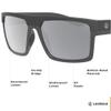 Leupold Becnara Performance Eyewear with Matte Black/Gloss Black Frames and Shadow Gray Flash Polarized Lenses view 3