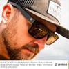 Leupold Becnara Performance Eyewear with Matte Black/Gloss Black Frames and Shadow Gray Flash Polarized Lenses view 4