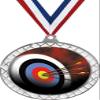Archery White Trellis Medal Silver, 2.5" Archery Board Prizes, Kids Archery Target Trophy Medal Awards 50 Pack Prime view 1