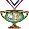 Academic Trophy Cup Medal Gold, 3" Kids Academic Prizes, Kids Education Trophy Medal Awards 50 Pack Prime view 1