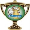 Academic Trophy Cup Medal Gold, 3" Kids Academic Prizes, Kids Education Trophy Medal Awards 50 Pack Prime view 2