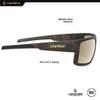 Leupold Switchback Performance Eyewear with Matte Tortoise Frames and Bronze Mirror Polarized Lenses view 3