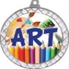 Art White Trellis Medal Silver, 2.5" Artist Prizes, Kids Art Trophy Medal Awards 50 Pack Prime view 2