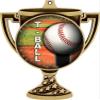Kids Baseball Trophy Cup Medal Gold, 3" T Ball Prizes, Kids Tball Trophy Medal Awards 10 Pack Prime view 2