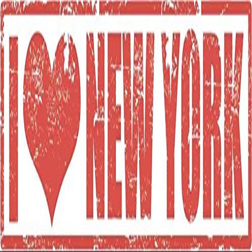 Zirni I Love New York United States Heart Stamp Sticker Decal Design