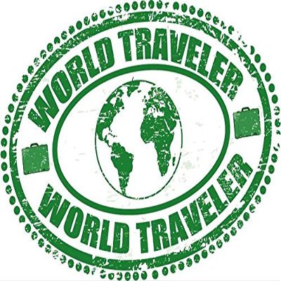 Zirni Grunge World Traveller Stamp Sticker Decal Design