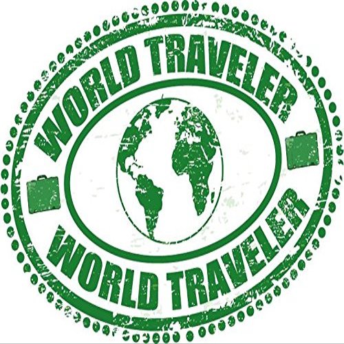 Zirni Grunge World Traveller Stamp Sticker Decal Design