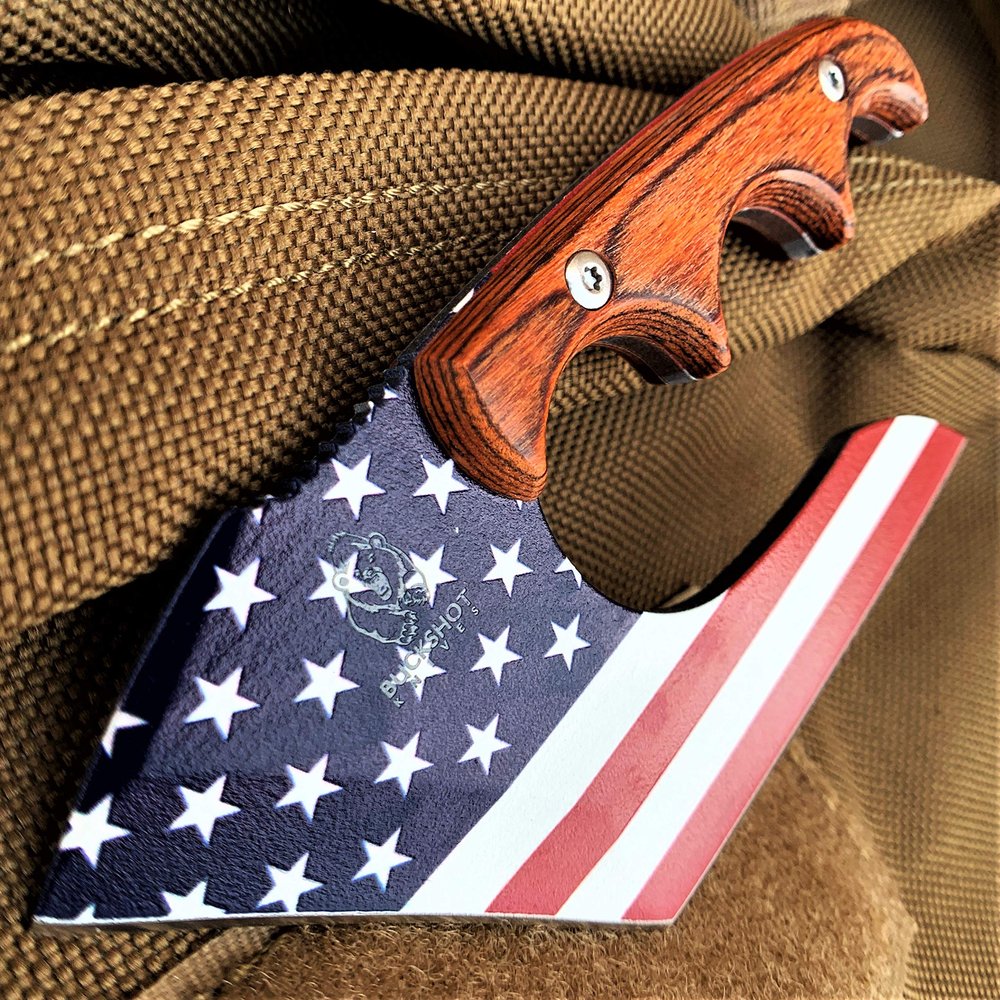 Tactical Knife Hunting Knife Survival Knife Full Tang Hand Axe Fixed Blade Knife American Flag Sharp Edge Camping Accessories Camping Gear Survival Kit Survival Gear Tactical Gear 76445 (US Flag)