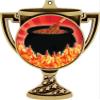 Chili Cook Off Trophy Cup Medal Gold, 3" Flaming Hot Chili Pot Prizes, Kids Cooking Trophy Medal Awards 50 Pack Prime view 2