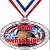 Arm Wrestling White Trellis Medal Silver, 2.5" Wrestling Prizes, Kids Arm Wrestler Trophy Medal Awards 50 Pack Prime view 1