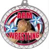 Arm Wrestling White Trellis Medal Silver, 2.5" Wrestling Prizes, Kids Arm Wrestler Trophy Medal Awards 50 Pack Prime view 2