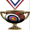 Archery Trophy Cup Medal Gold, 3" Archery Board Prizes, Kids Archery Target Trophy Medal Awards 10 Pack Prime view 1