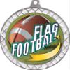Flag Football White Trellis Medal Silver, 2.5" Flag Football Prizes, Kids Flag Football Trophy Medal Awards 100 Pack view 2