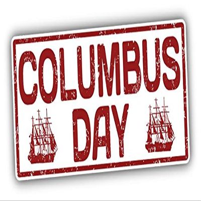 Zirni Ship Columbus Day Grunge Stamp Sticker Decal Design