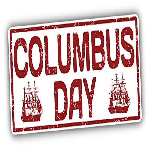 Zirni Ship Columbus Day Grunge Stamp Sticker Decal Design