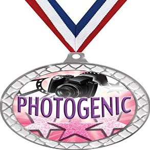 Beauty White Trellis Medal Silver, 2.5" Photogenic Prizes, Kids Beauty Pageant Trophy Medal Awards 100 Pack