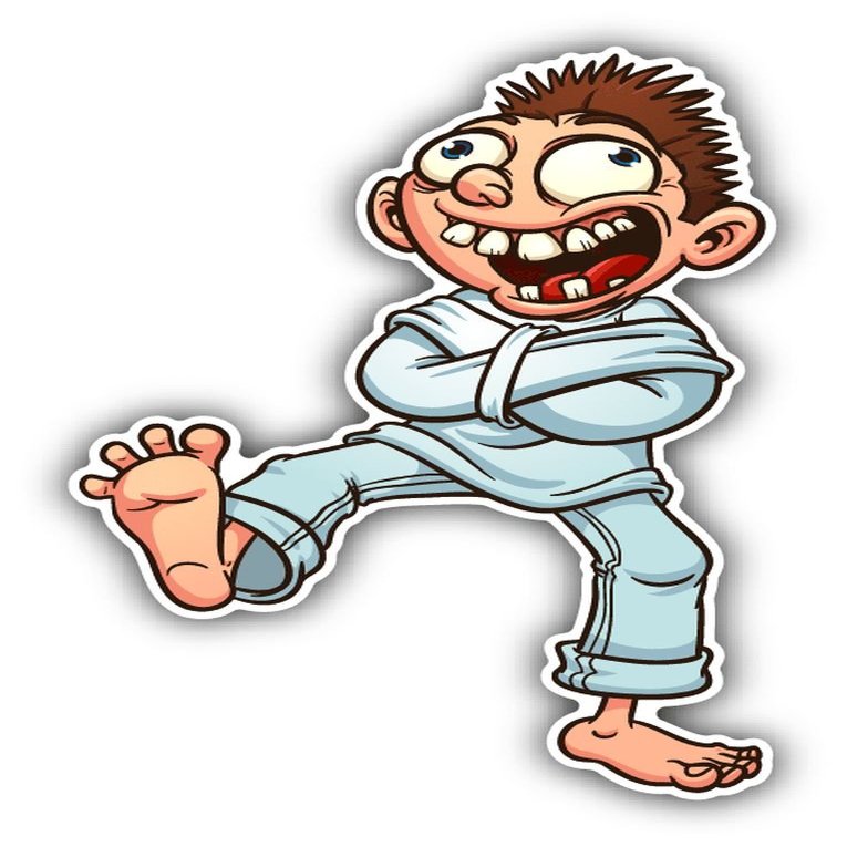 Zirni Guy Straight Jacket Crazy Cartoon Sticker Decal Design