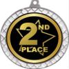 2nd Place White Trellis Medal Silver, 2.5" Second Place Prizes, Kids Second Place Trophy Medal Awards 50 Pack Prime view 2