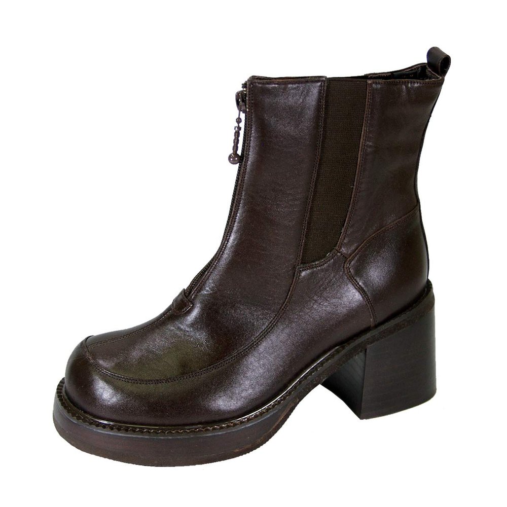 Peerage Jay (B5878M) Men's Medium Width 7 Inch Comfort Leather Boots Brown 9