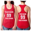 CRAZYDAISYWORLD Customized Lady Tanktop - Your Own Personalized 2 Side Custom Women Racerback Jerseys Small Red view 1