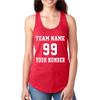 CRAZYDAISYWORLD Customized Lady Tanktop - Your Own Personalized 2 Side Custom Women Racerback Jerseys Small Red view 2