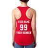 CRAZYDAISYWORLD Customized Lady Tanktop - Your Own Personalized 2 Side Custom Women Racerback Jerseys Small Red view 3