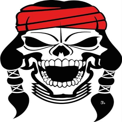Zirni Skull Apache Sticker Decal Design