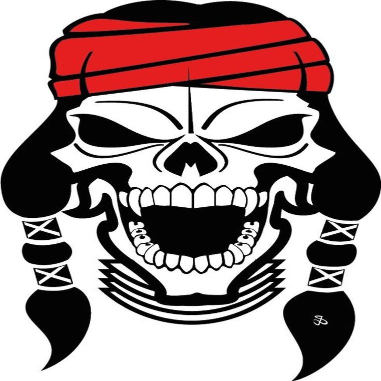 Zirni Skull Apache Sticker Decal Design