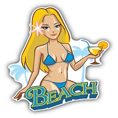 Girl Bikini Sexy Beach Sticker Decal Design