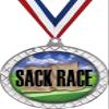 Sack Race White Trellis Medal Silver, 2.5" Sack Race Prizes, Kids Sack Race Trophy Medal Awards 50 Pack view 1