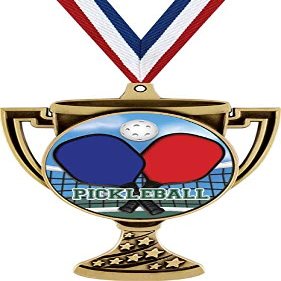 Pickleball Trophy Cup Medal Gold, 3" Pickleball Prizes, Kids Pickleball Trophy Medal Awards 100 Pack Prime