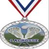 Boys Lacrosse White Trellis Medal Silver, 2.5" Lacrosse Sticks Prizes, Kids Lacrosse Team Trophy Medal Awards 50 Pack view 1