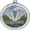 Boys Lacrosse White Trellis Medal Silver, 2.5" Lacrosse Sticks Prizes, Kids Lacrosse Team Trophy Medal Awards 50 Pack view 2