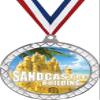 Sandcastle Building Competition White Trellis Medal Silver, 2.5" Sandcastle Prizes, Kids Sandcastle Building Trophy Medal Awards 10 Pack Prime view 1