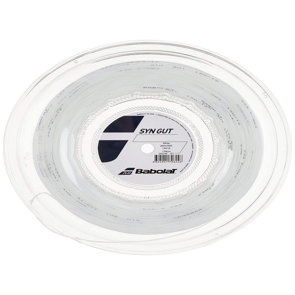 Babolat Syn Gut Tennis String (Reel) (White, 16g)