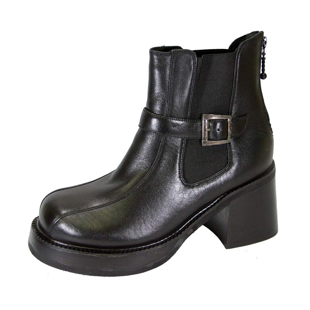 Peerage Ricky (B5879M) Men's Medium Width 7 Inch Comfort Leather Boots Black 12