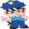 Zirni Cartoon Funny Policeman Whistle Sticker Decal Design view 1