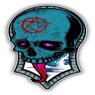 Zirni Occult Skull Sticker Decal Design