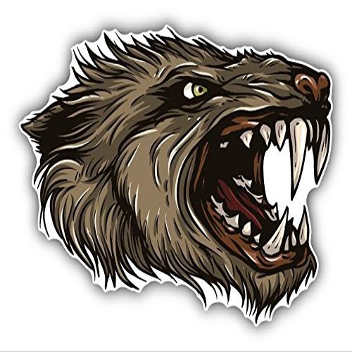 Zirni Wolf Head Mascot Sticker Decal Design