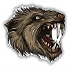 Zirni Wolf Head Mascot Sticker Decal Design view 1